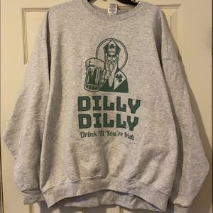 Irish drinking DILLY DILLY crew neck sweatshirt